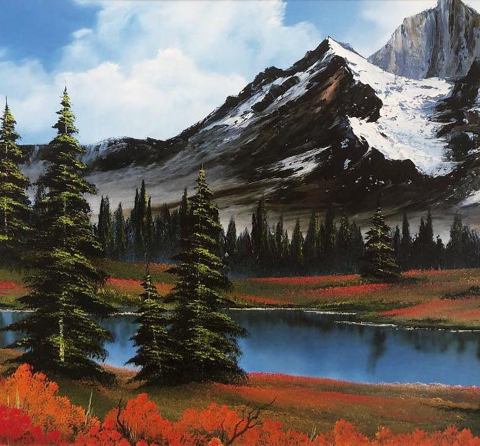 Thumbnail: Bob Ross "Blooming Spring" CUSTOM FRAMED ART