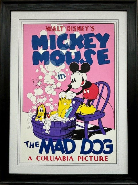Disney "Mickey Mouse in the Mad Dog" Serigraph Derived From 1932 Movie NEW