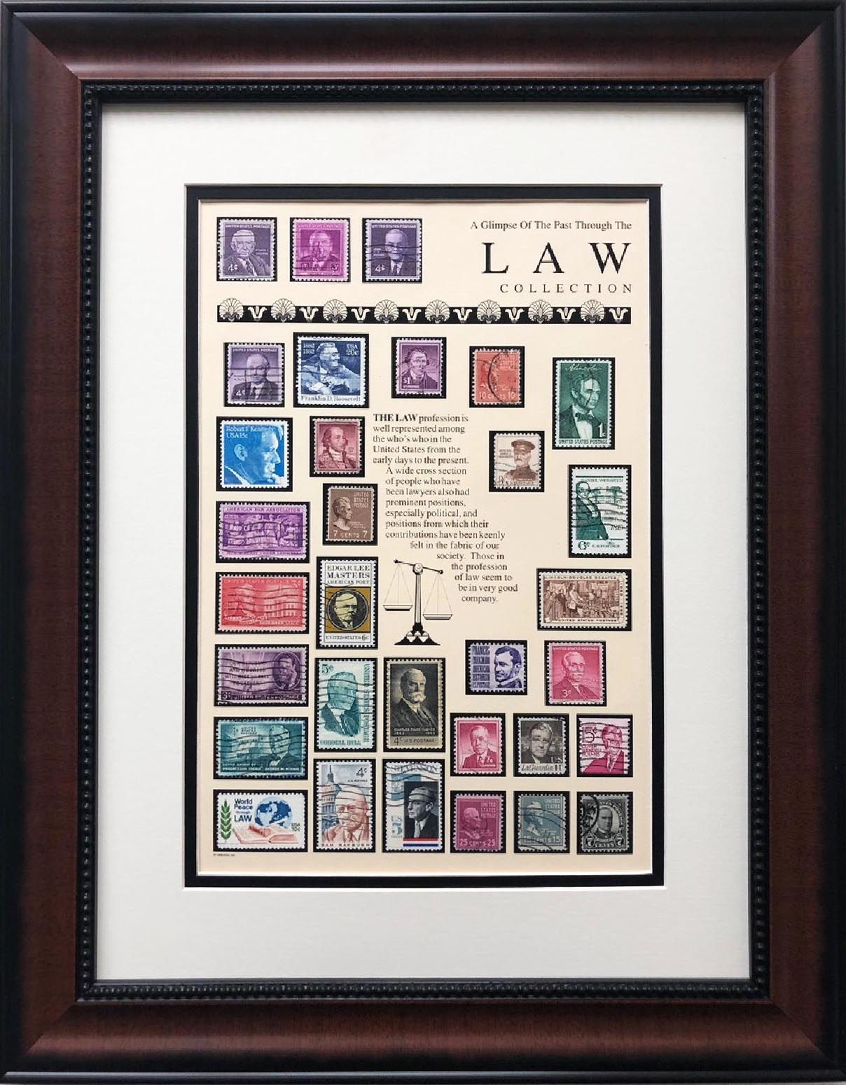 Stamps "Law Collection" Framed Stamp Art