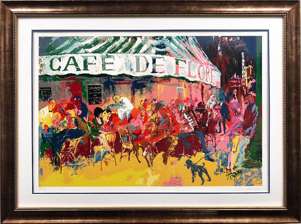 Thumbnail: LeRoy Neiman "Cafe de Flore" Framed Hand Signed Serigraph