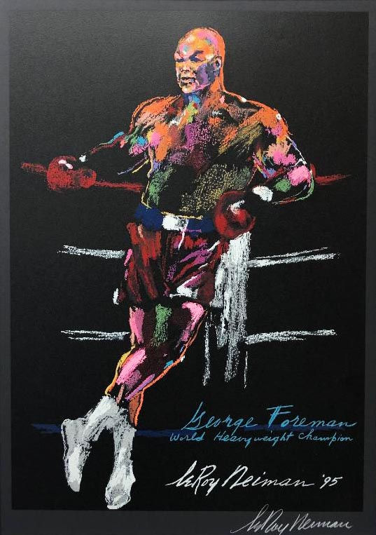Thumbnail: LeRoy Neiman "George Foreman- World Heavyweight Champion" Framed Boxing Art