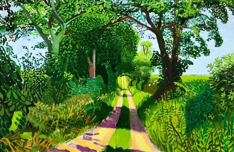 Thumbnail: David Hockney "Four Seasons Tree Tunnels" Custom Framed Art Book Folio