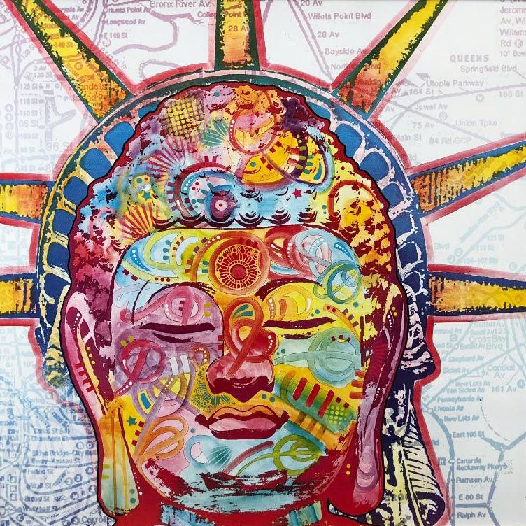 Thumbnail: Dean Russo "Buddha Liberty" CUSTOM FRAMED Street Pop Art