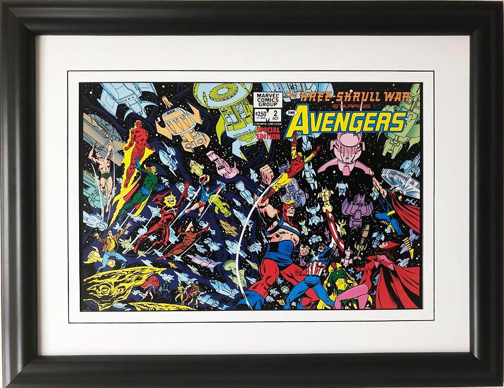 Thumbnail: Marvel "Kree Skrull War Starring the Avengers " #2 Framed Comic Book Poster