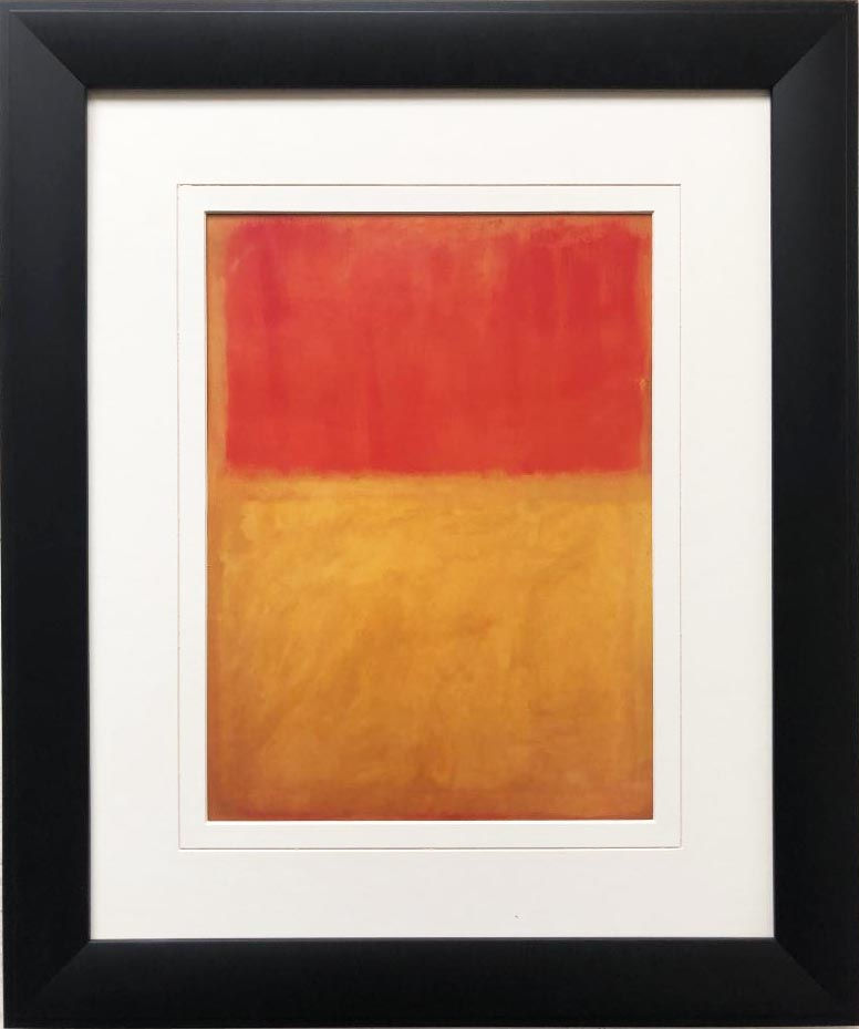 Mark Rothko "Orange and Tan " 1954 FRAMED Art