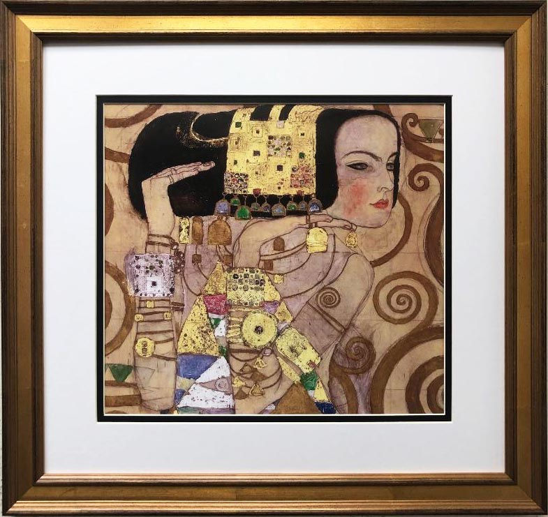 Gustav Klimt "Die Erwartung-Stoclet Fireze" (Tree of Life- Detail) FRAMED ART