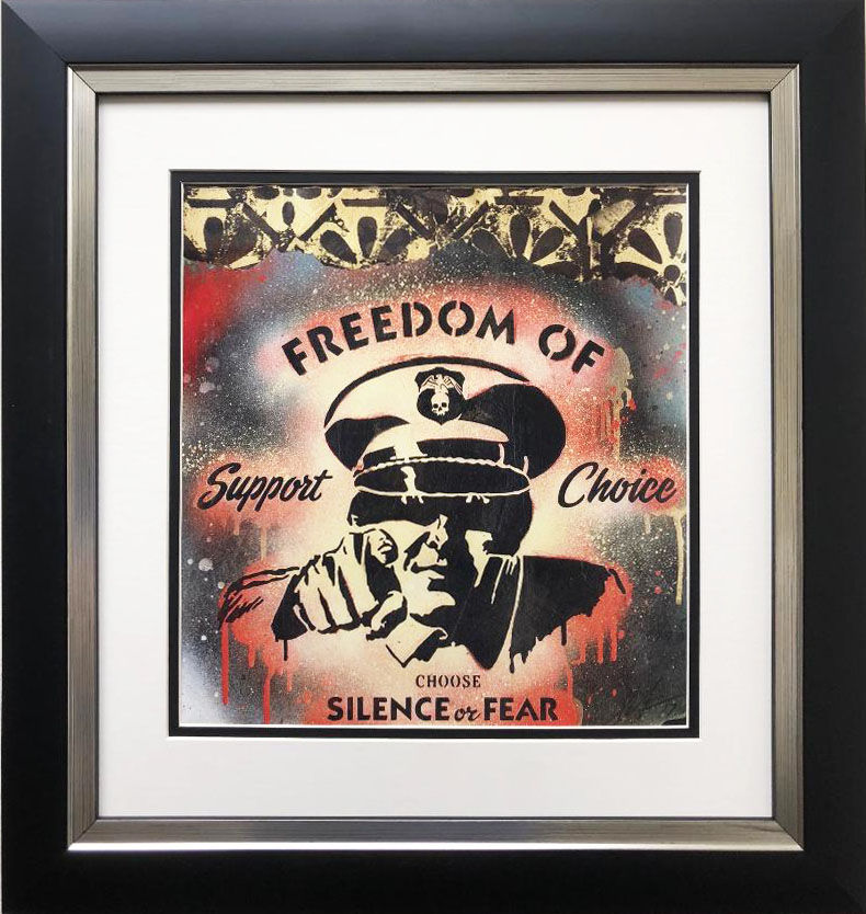 Shepard Fairey "Freedom of Choice" CUSTOM FRAMED Art Print