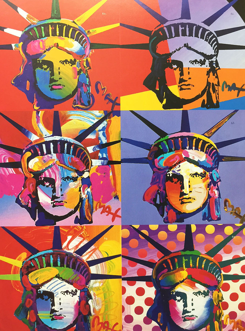 Thumbnail: Peter Max "Liberty Heads II" (1996)