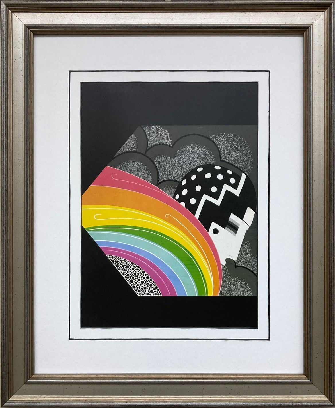 Erte "Tempest" New CUSTOM FRAMED Print Art Deco Design