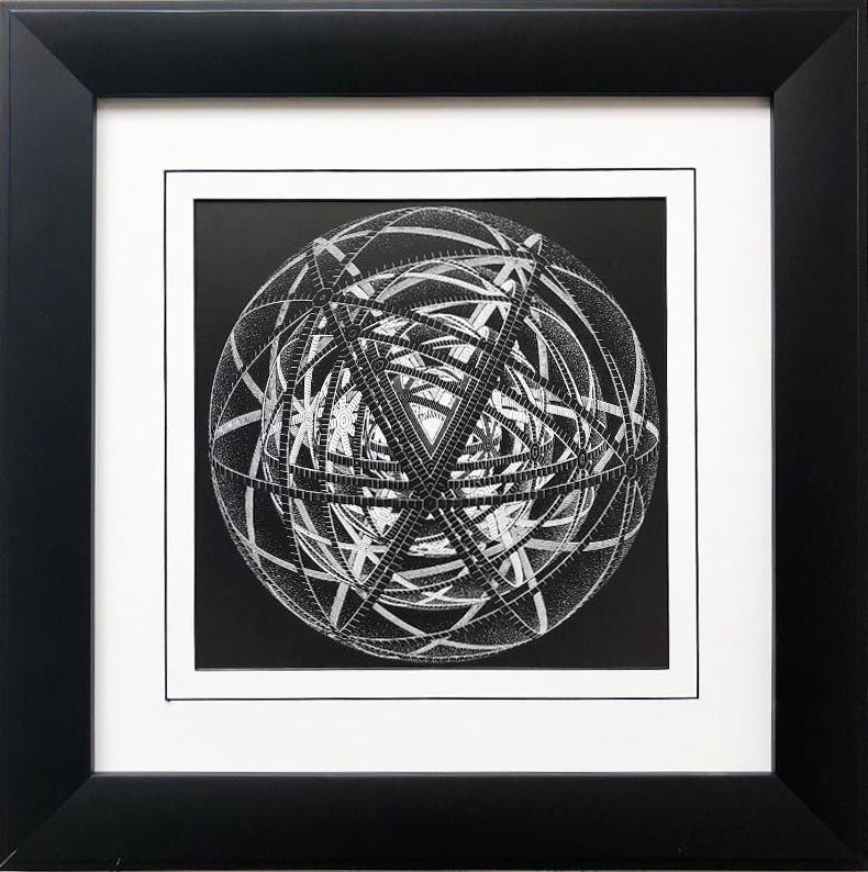 M.C.Escher "Concentric Rinds" 1953 CUSTOM FRAMED Art
