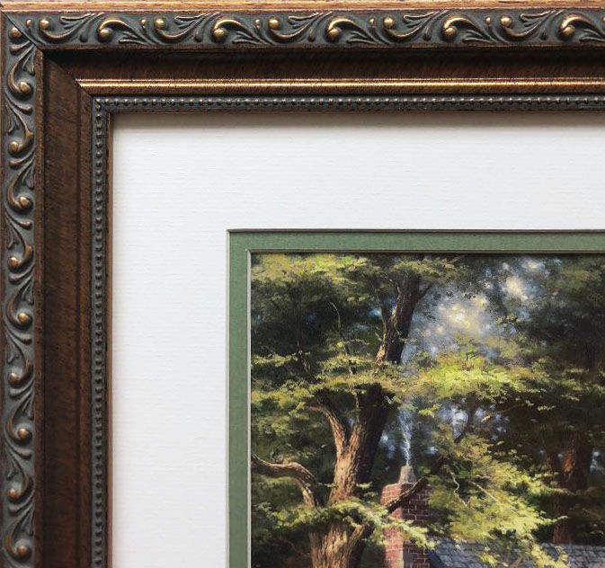 Thumbnail: Thomas Kinkade "Hometown Lake" New CUSTOM FRAMED Art Print