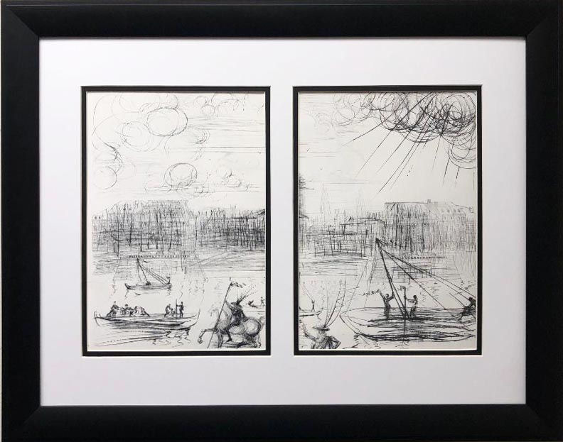 Salvador Dali "The Academy of France" CUSTOM FRAMED ART