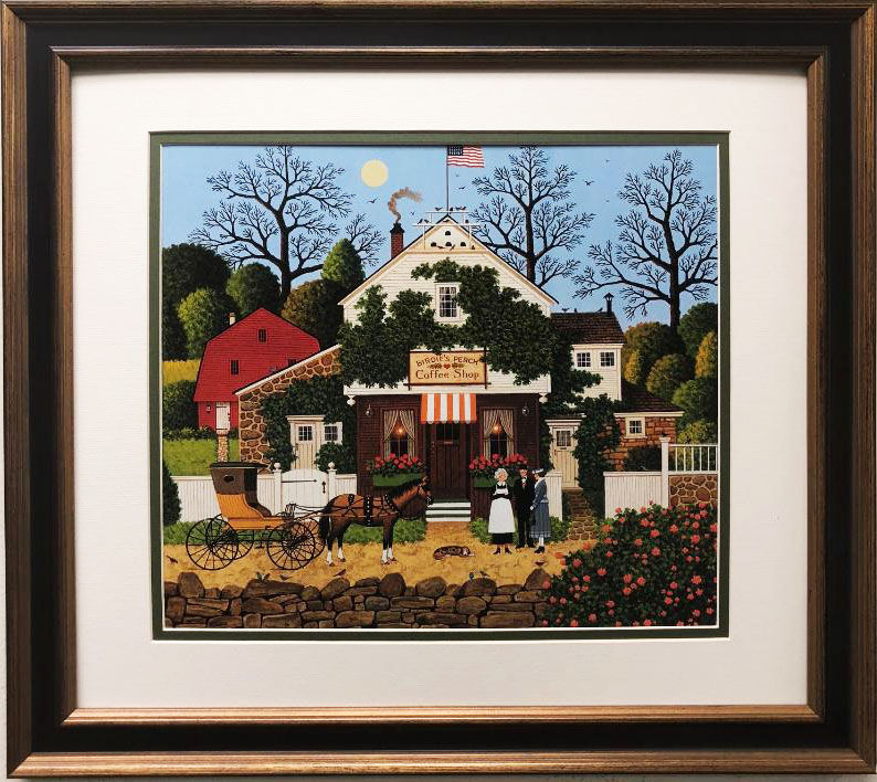 Charles Wysocki "Small Talk" New CUSTOM FRAMED Art