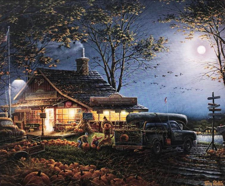 Thumbnail: Terry Redlin "Autumn Traditions" CUSTOM FRAMED Art