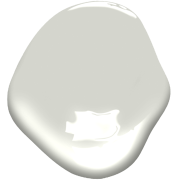 A glossy white paint splash with smooth, rounded edges on a transparent background.