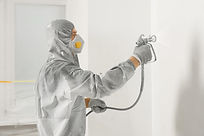 Airless spraying using specialist equipment