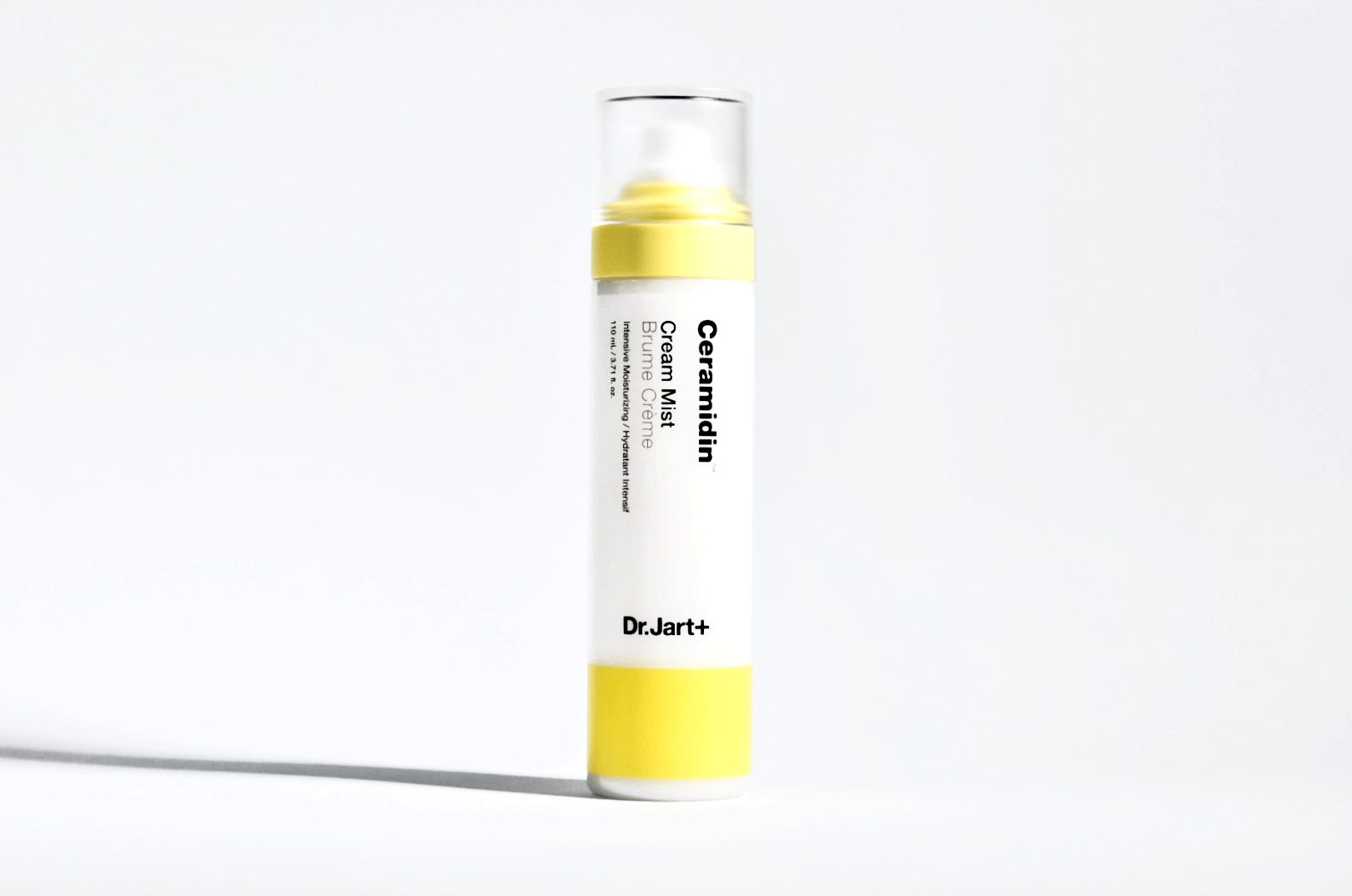 Dr.Jart+ Ceramidin Cream Mist bottle rotating on white background