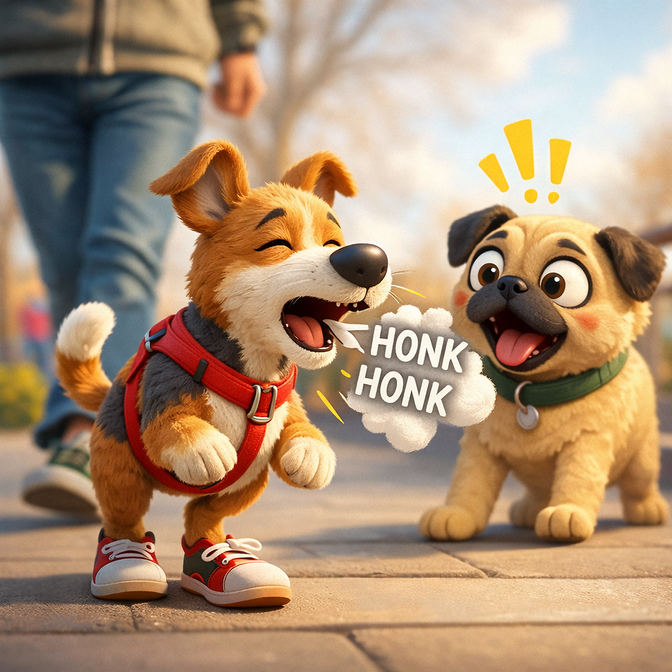 Dog having a trachael collapse episode.