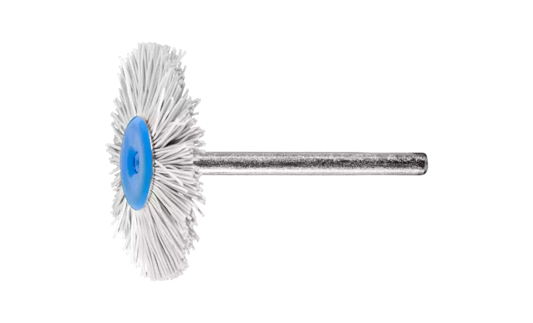 [PFERD] 1-1/4" M-BRAD Miniature Mtd. Wheel Brush - 1/8" Stem, 600 Grit A/O