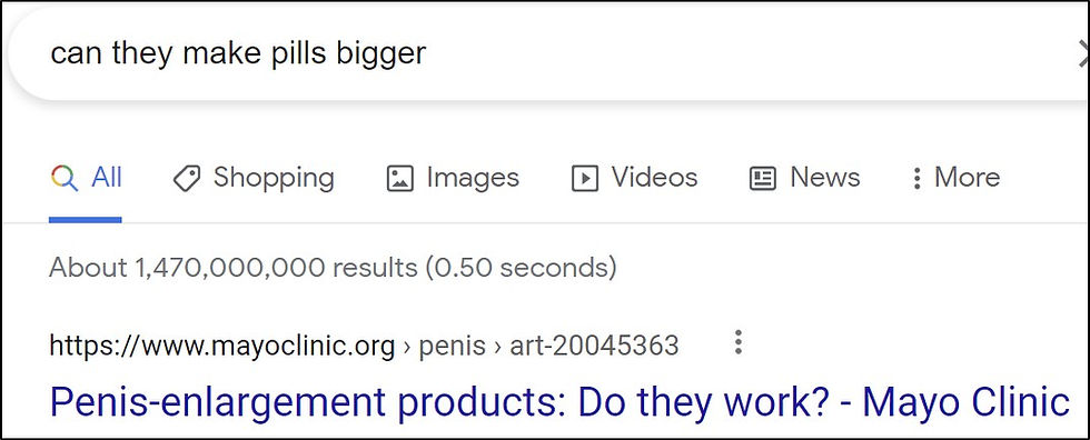 google for can they make pills larger finds penis-enlargement