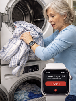 woman taking laundry from dryer