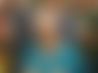 woman in grocery surrounded by people with earbuds