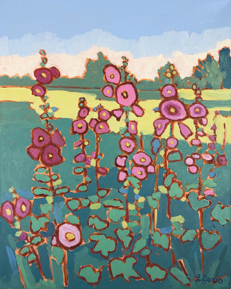 July Hollyhocks III