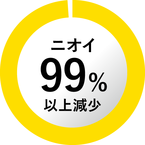 ニオイ99%以上減少