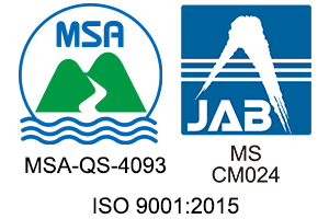 ISOマーク（JIS Q 9001:2015　MSA-QS-4093）