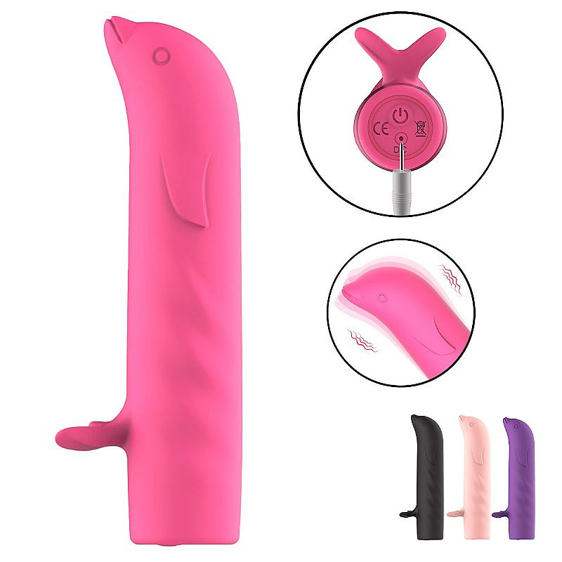 vibrador de ponto g - golfinho recarregavel - tina