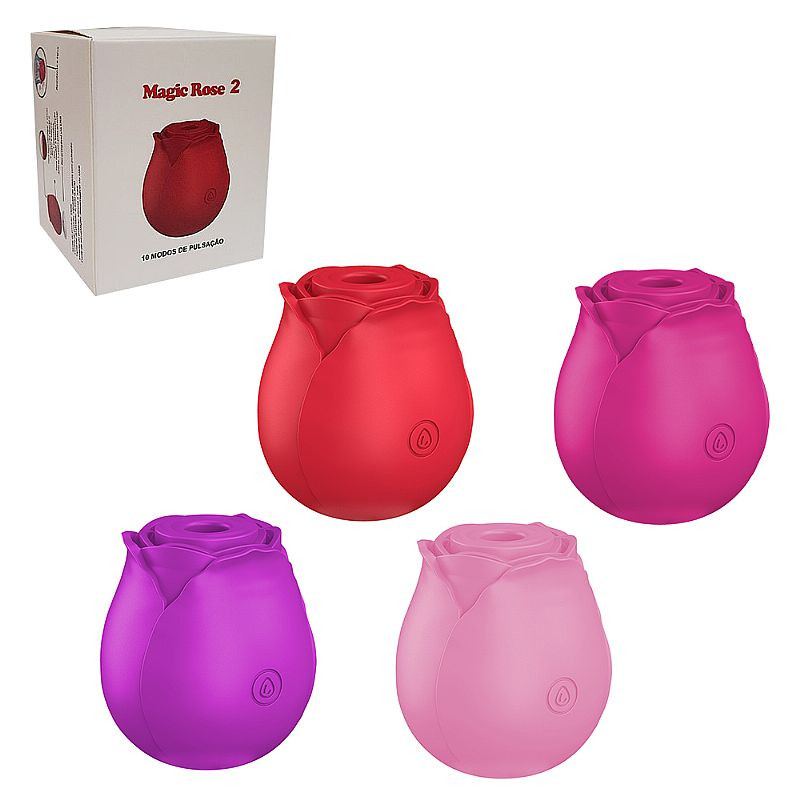 Rosa Estimuladora de Clitoris com Pulsacao 2