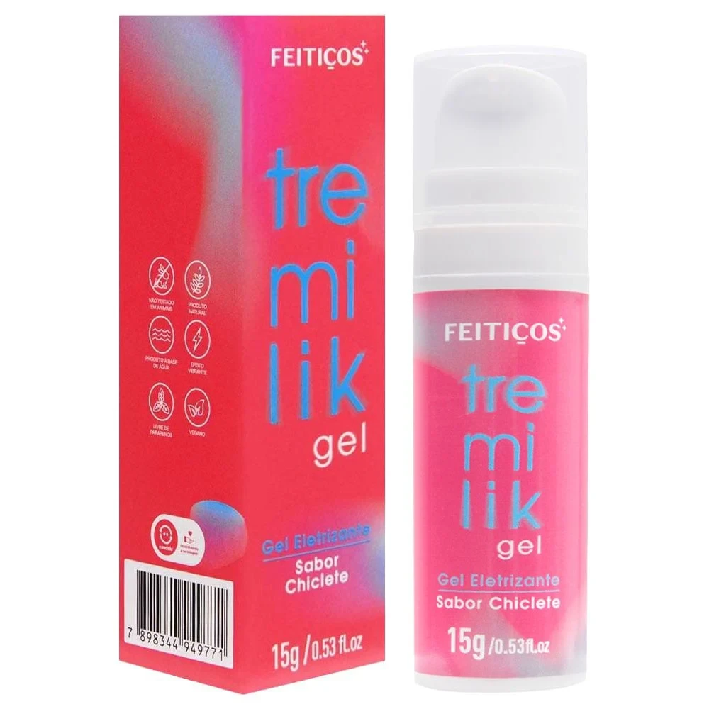 tremilik gel - sabor chiclete - com vibramax - 15g