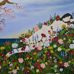 "Solitudine", olio su tela, 155 x 300 cm.