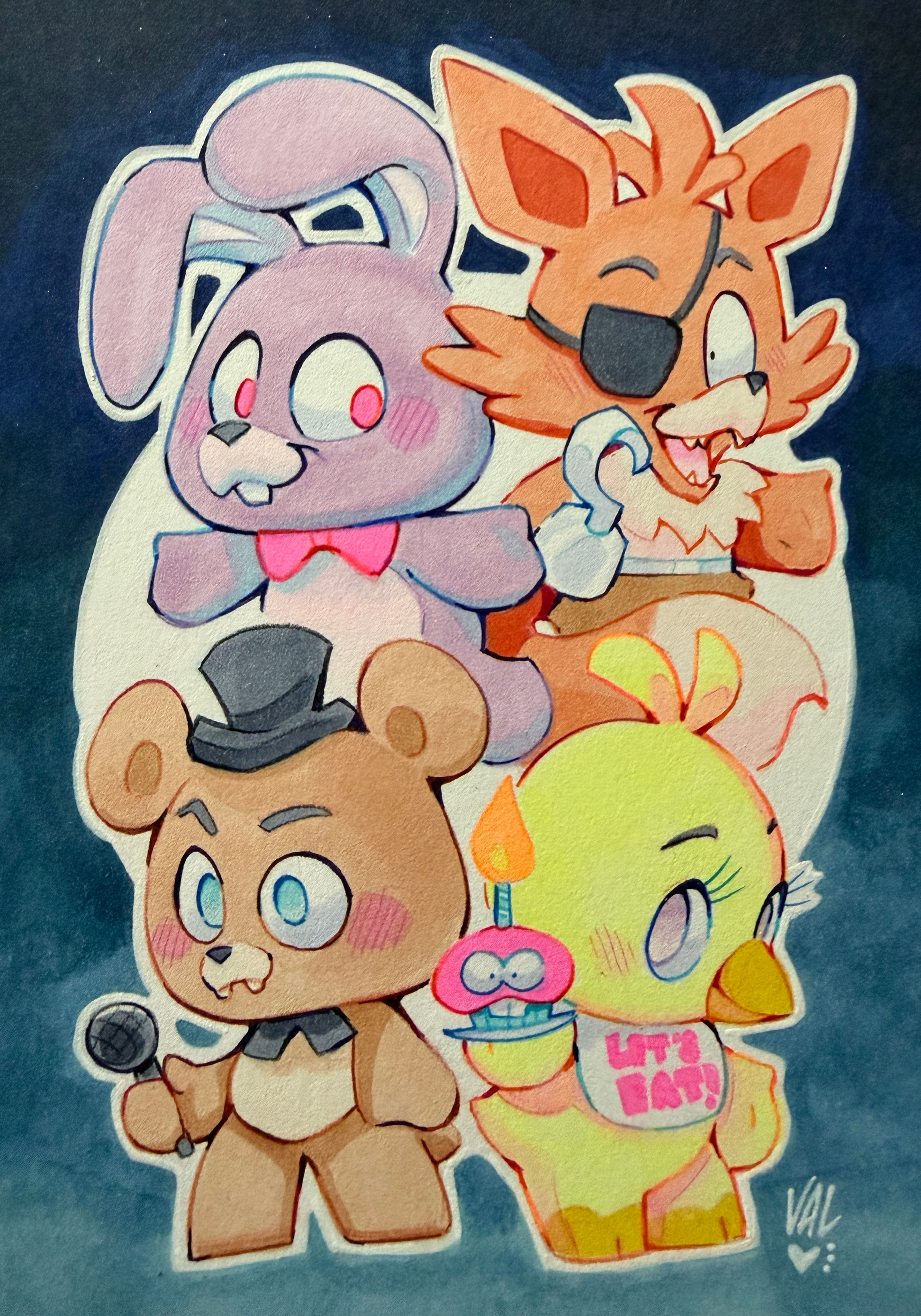 Five Nights at Freddy's - 5"x7" Original Art