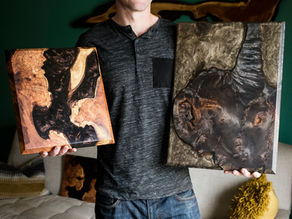 New Resin Art Centerpieces and Lazy Susans