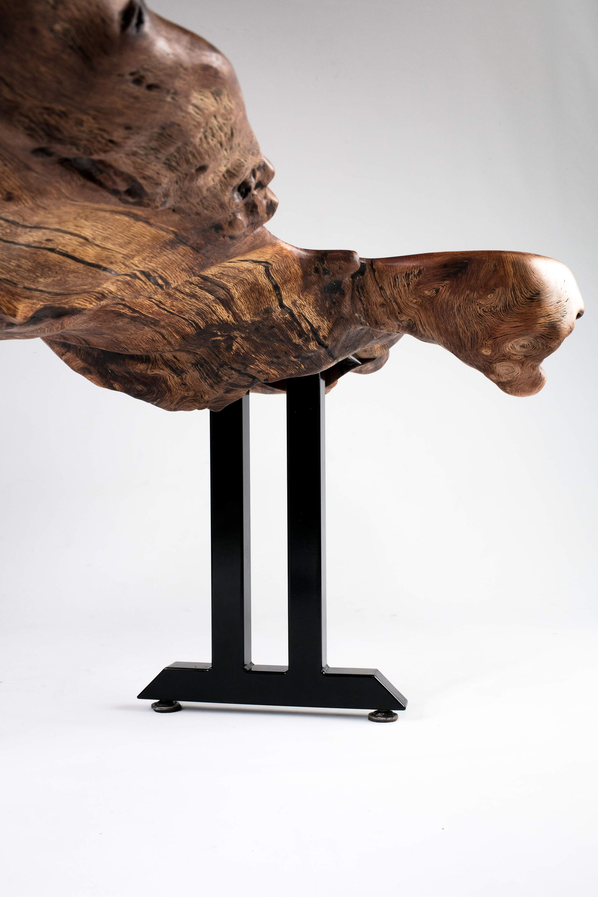 live edge wood bench