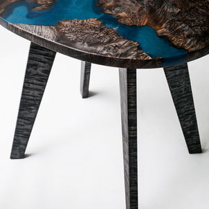 Ebonized Curly Maple tapered legs
