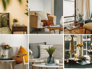 A collage of summer vibes and interiors
