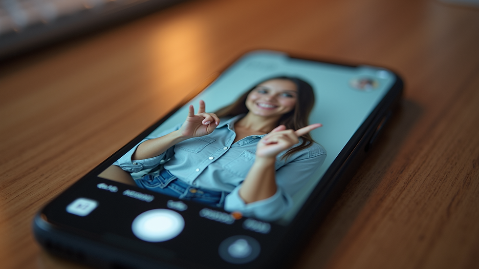 Close-up view of a smartphone showing a live streaming session on social media
