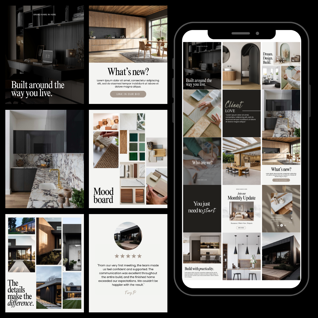 Social Media Post Templates for Designers/Builders -  1080x1350