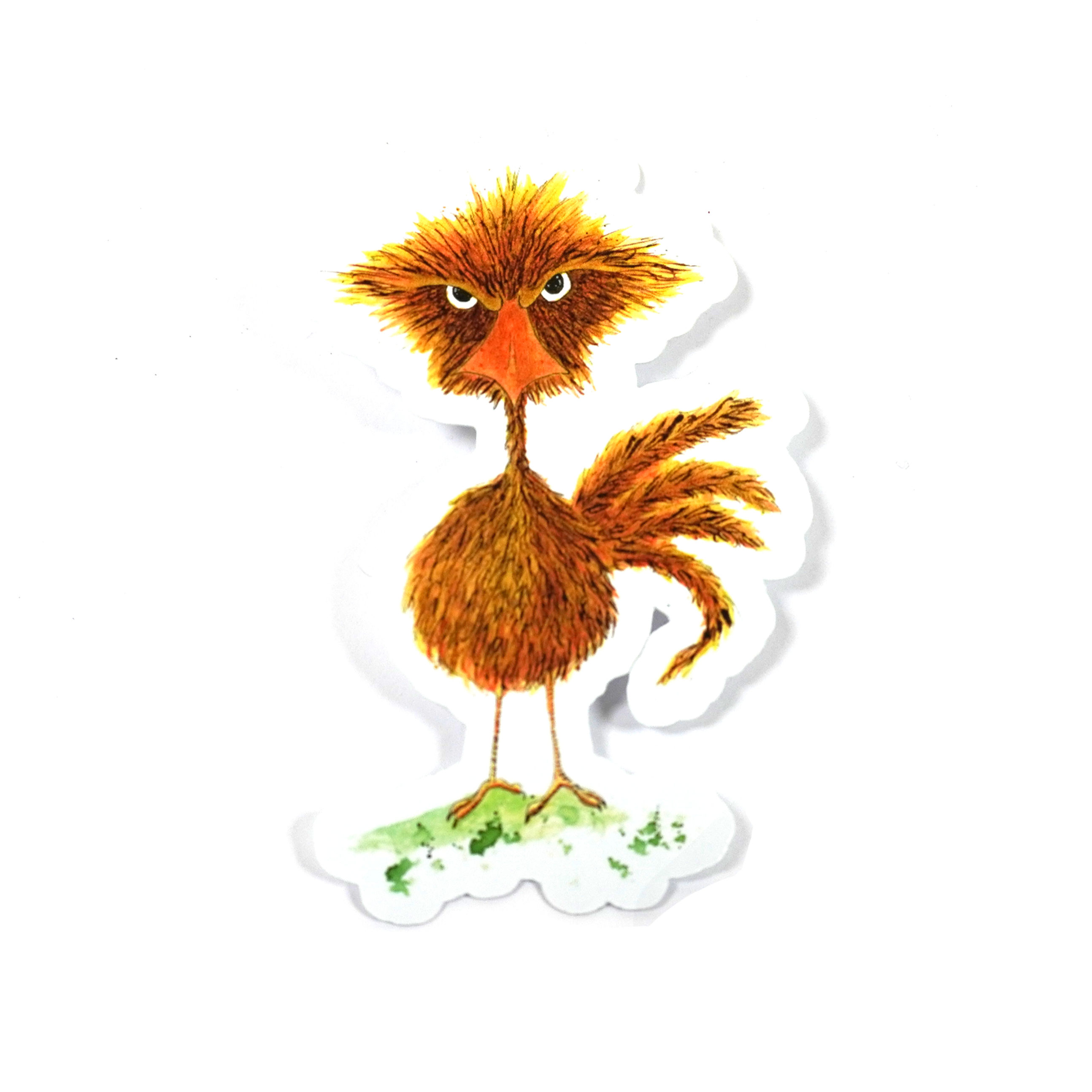 Scramble the Stormy Chick - Die Cut Sticker - 8cm