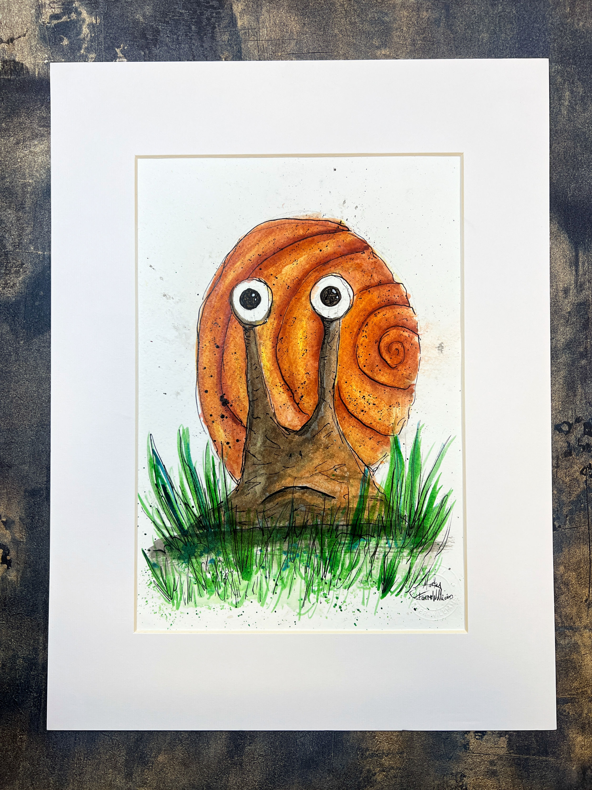 Cedric the Confounded Snail - Original Painting