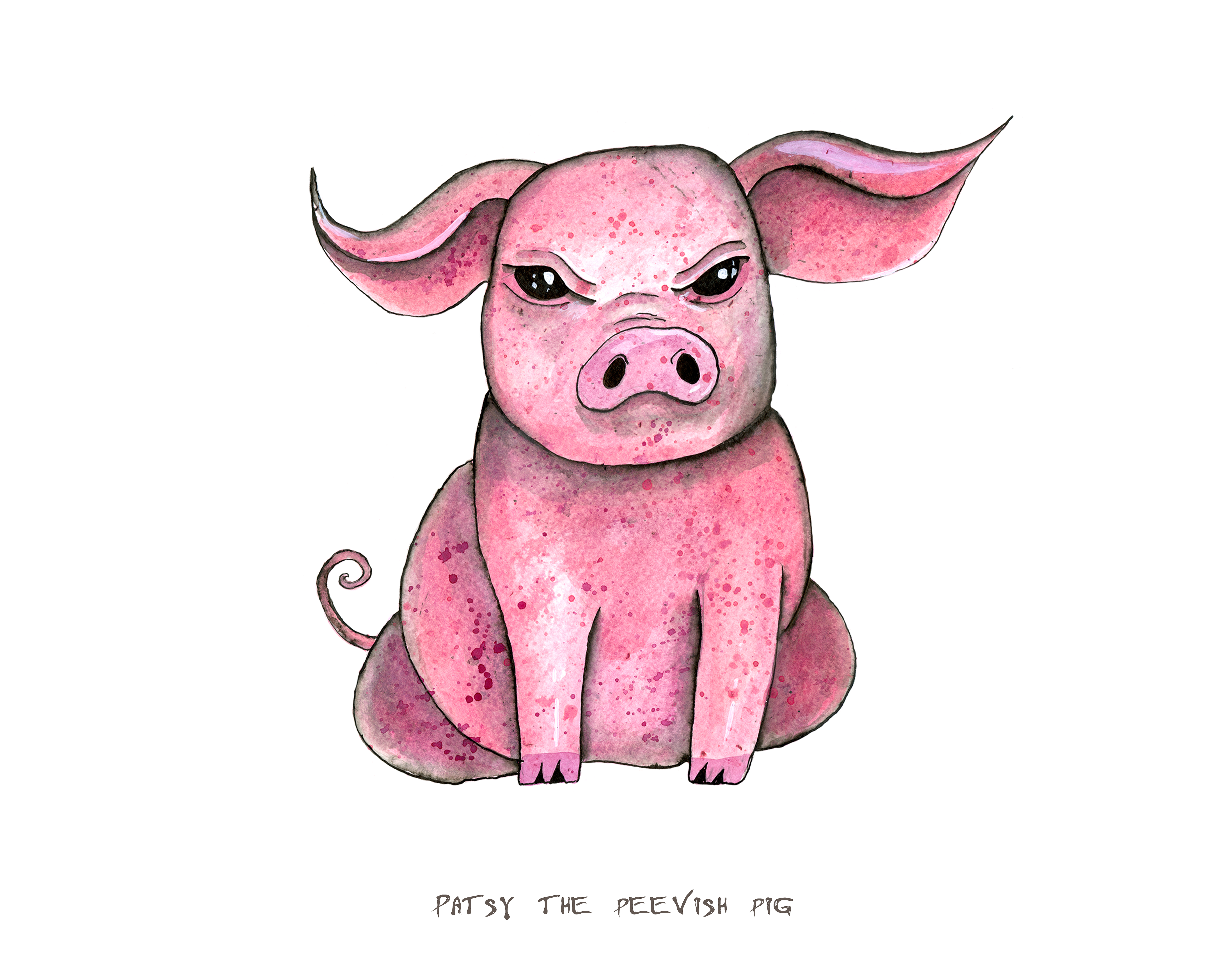 Patsy the Peevish Pig - 8x10" Limited Edition Signed