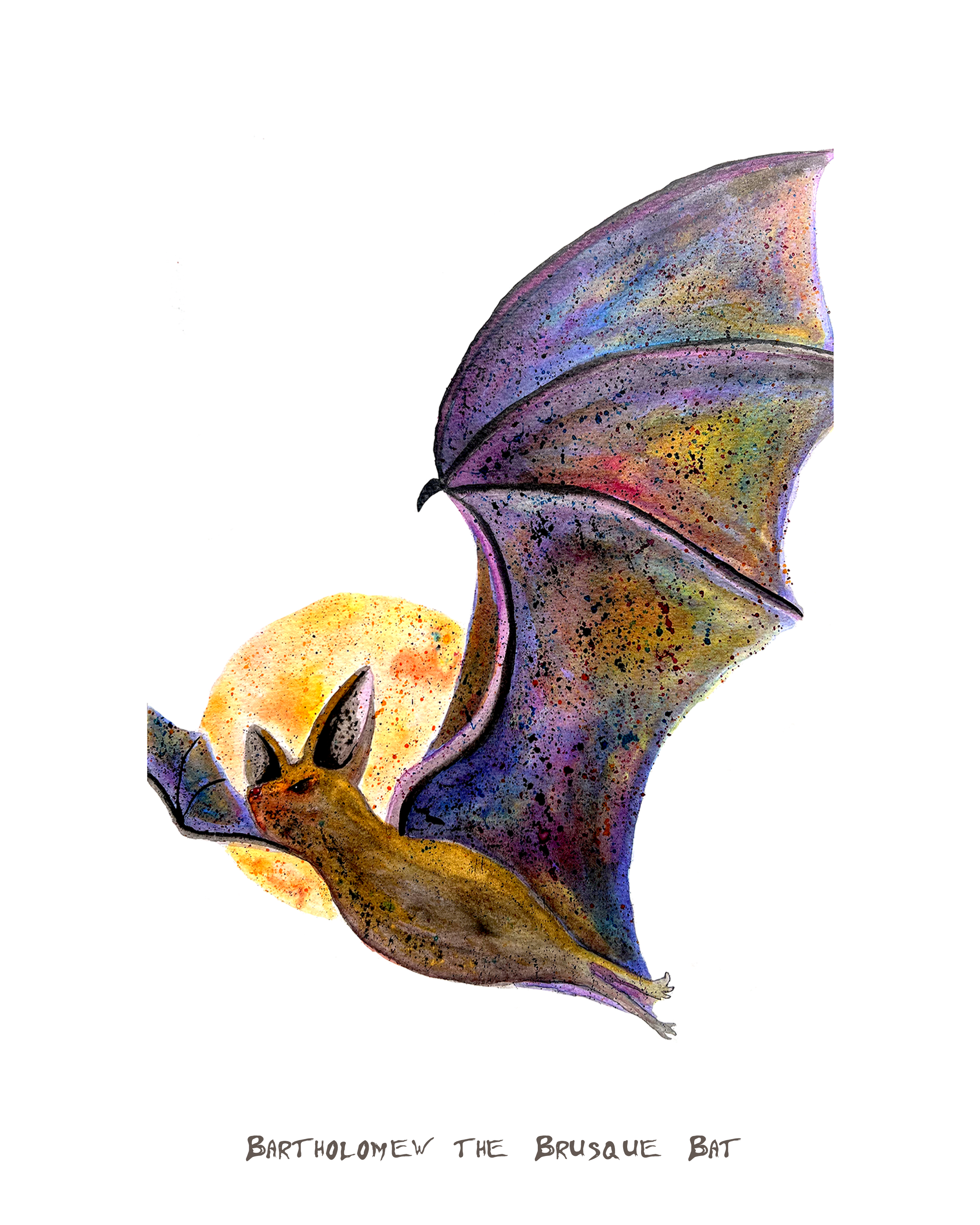Bartholomew the Brusque Bat - 8x10" Limited Edition Signed
