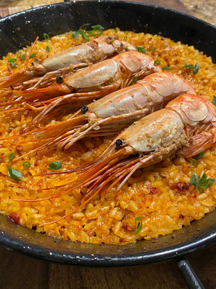 Side Stripe Prawn Paella
