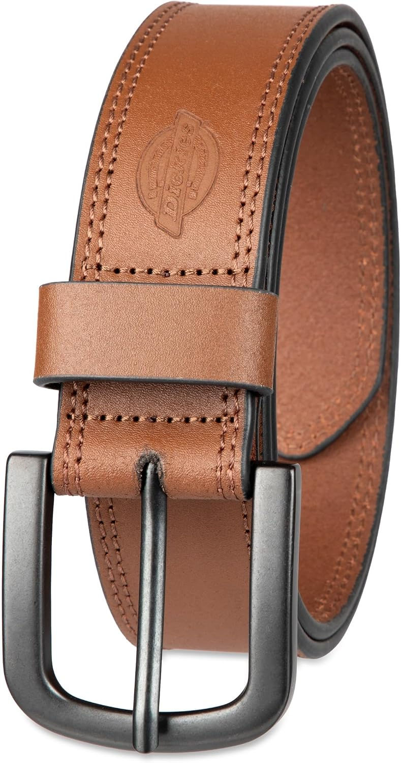 Thumbnail: Dickies mens Genuine Leather Belt – Durable Casual Style, Regular & Big and Tall