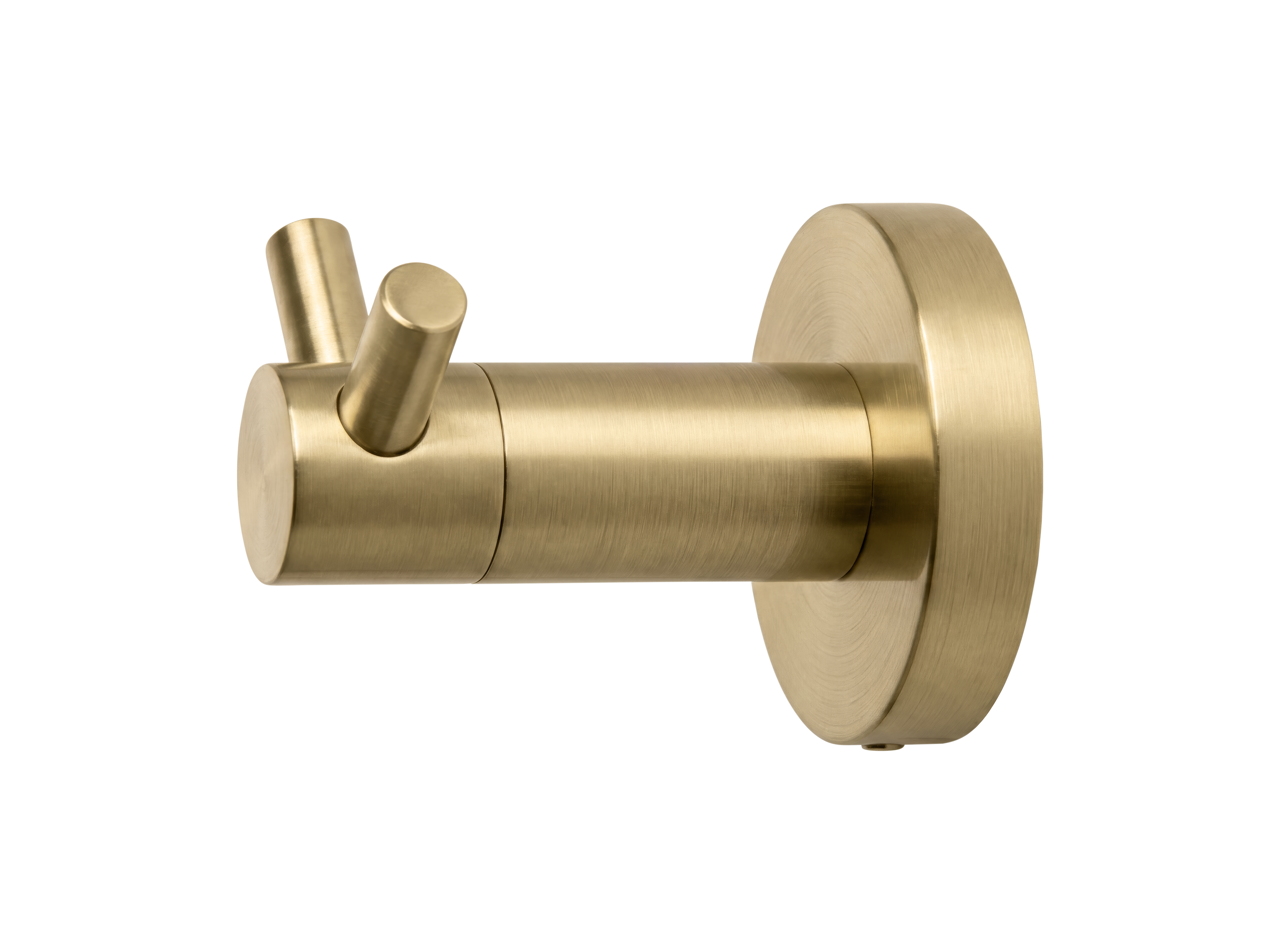 Harrogate Double Hook in Brushed Brass