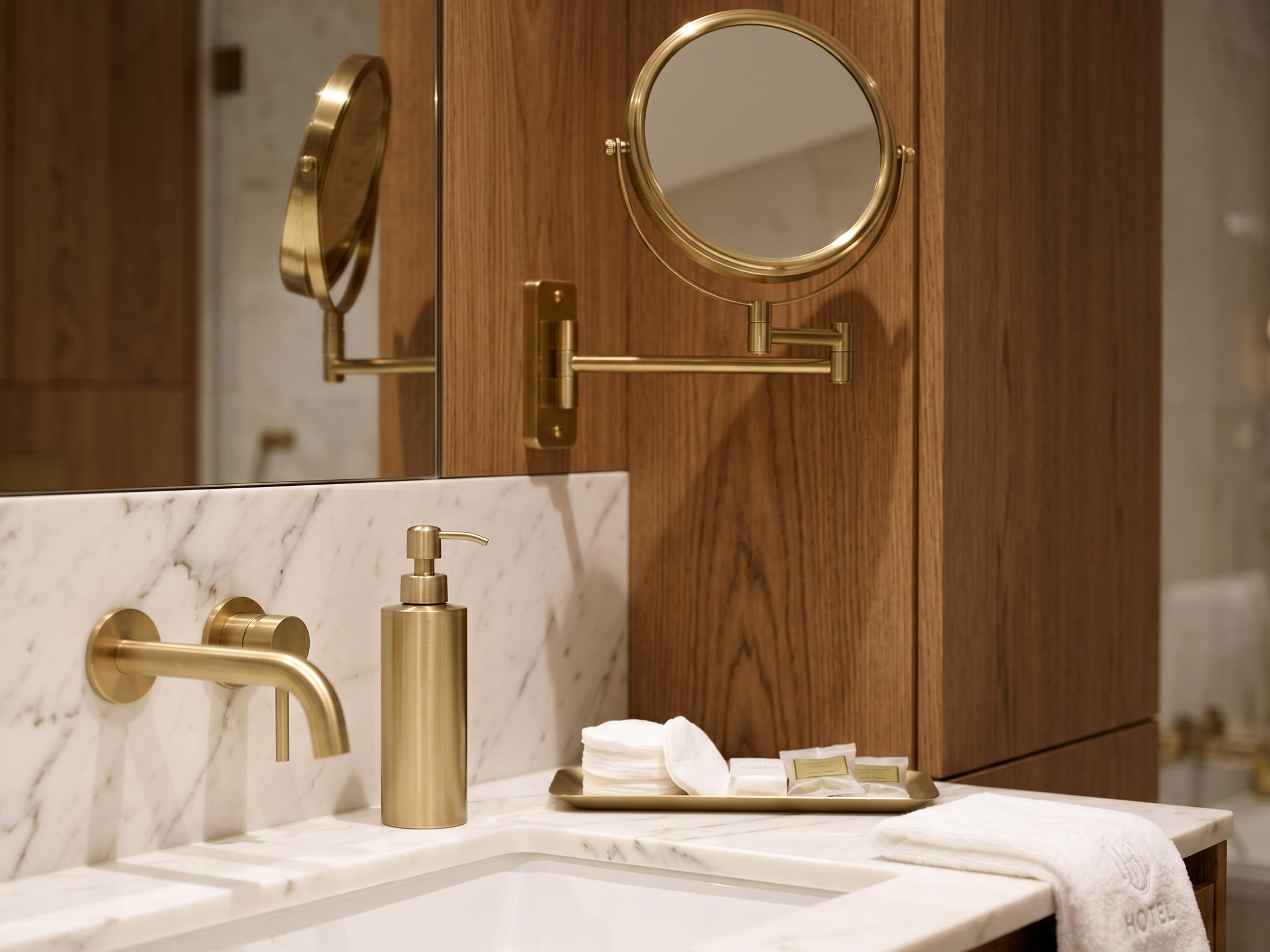 Bristol Amenity Tray In Brushed Brass view 4
