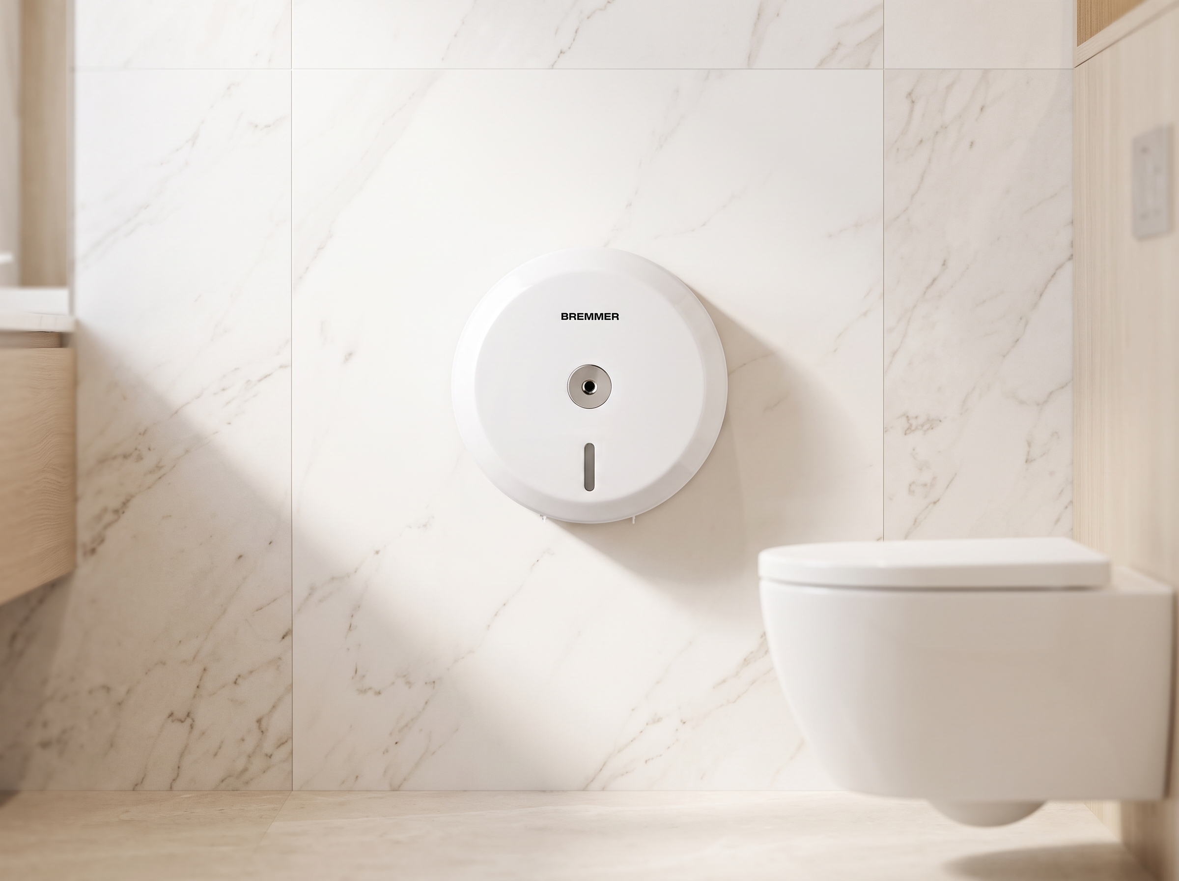 Linea Toilet Roll Dispenser in White view 7
