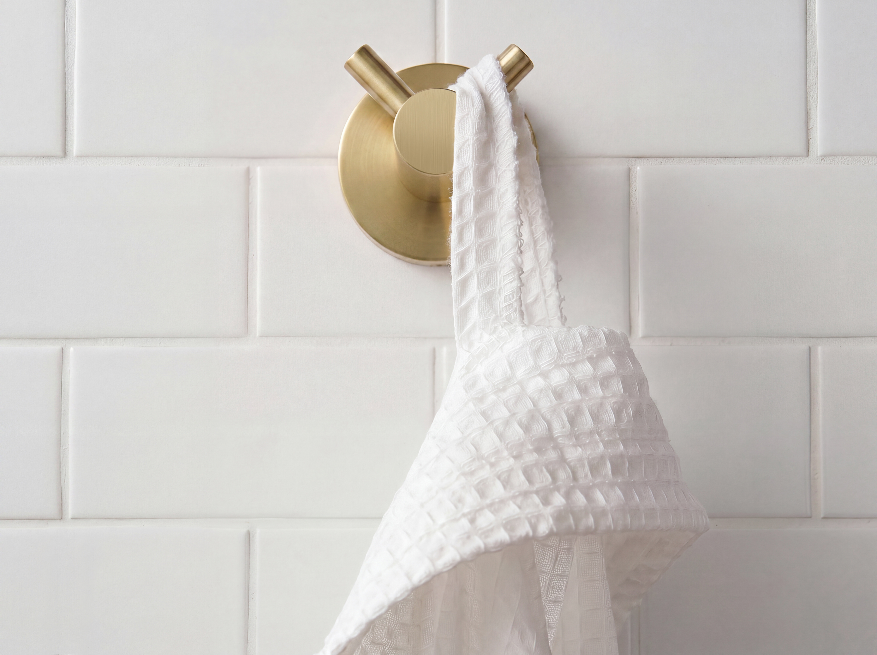 Harrogate Double Hook in Brushed Brass view 6